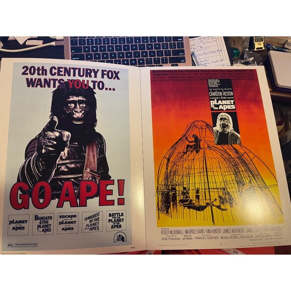 The Planet of the Apes Saga Poster 40 Piece Collection 12" x 16” Posters - Picture 6 of 13